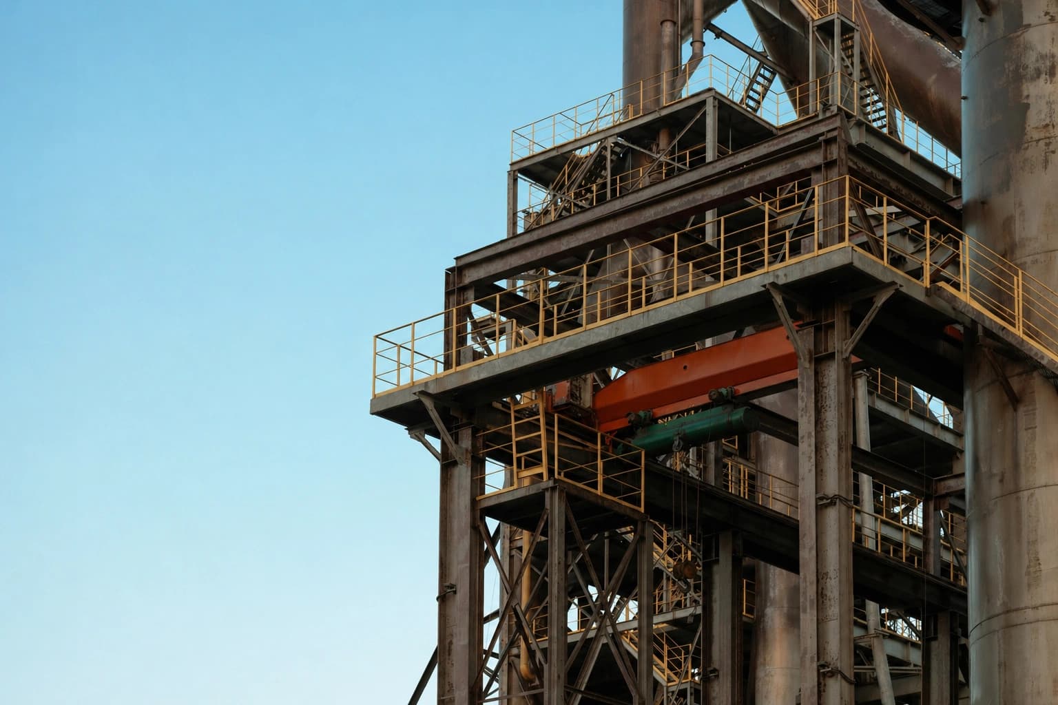 Industrial infrastructure at a heavy industry site